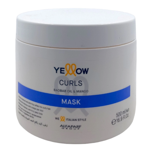 Yellow Mascarilla Curls